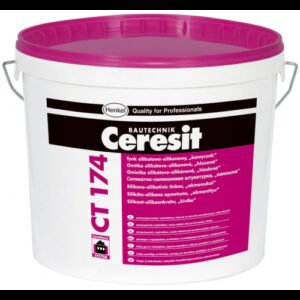 Ceresit CT-174 Штукатурка силікат-силіконова (барашок), 25 кг Фракція — 1,5 мм