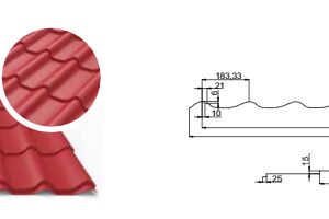 Металочерепиця "Арсенал 0.4 мм", полімерне покриття глянець Китай