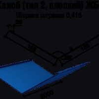 Жолоб Тип 2 плоский 0,47 мм Італія RAL 3005 мат Термастил