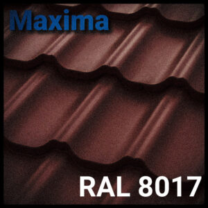Металочерепиця MAXIMA 0,45 мм  ⁇  аркуш (1195 мм х 2250) = 2,689 м кв ⁇  PEMA RAL 8017  ⁇  ARCELOR ⁇