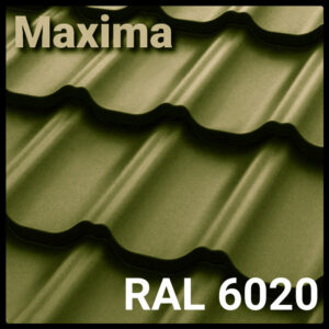 Металочерепиця MAXIMATM 0,45 мм  ⁇  Ral 6020  ⁇ лист (1195 мм х 2250) 2,689 м кв ⁇