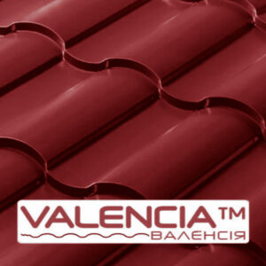 Металочерепиця VALENCIA 0,45 мм PEMA RAL 3005 Optima Steel