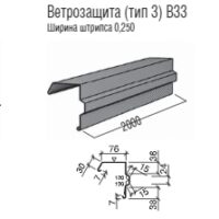 Вітрова планка фігурна  ⁇  0.45 мм RAL РЕ  ⁇  Китай  ⁇