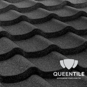 Композитна черепиця QueenTile Standard 6-тайловий Black