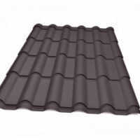 Металочерепиця Ретро Ferrogal 0,4 mm RAL 8019