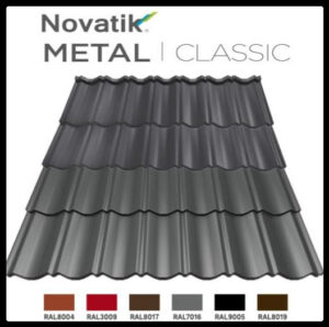 Модульна черепиця Novatik Metal Classic Duo МАТ RAL 9005 Voestalpine 0,5 мм