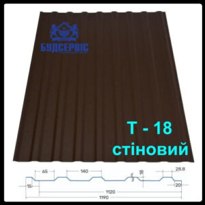 Профнастил Т-18 (2-ст) МАТ RAL Зелений 6005