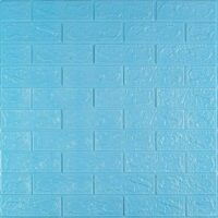 3D панель самоклеюча цегла Блакитна 700х770х3мм (005-3) SW-00000232