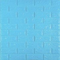 3D панель самоклеюча цегла Блакитна 700х770х5мм (005-5) SW-00000297