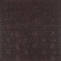 3D панель самоклеюча цегла Чорний шоколад 700х770х3мм (018-3) SW-00000543
