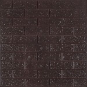 3D панель самоклеюча цегла Чорний шоколад 700х770х3мм (018-3) SW-00000543