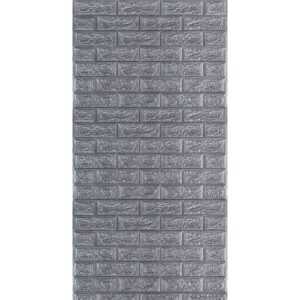 R017-2 Панель стеновая в рулоне 3D 700мм*3,08м*2мм сіра цегла (D) SW-00002535