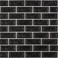 Панель стінова 70*70cm*5mm чорна цегла з білим (D) SW-00001503