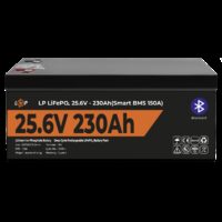 Акумулятор LP LiFePO4 25,6V - 230 Ah (5888Wh) (Smart BMS 150А) з BT пластик