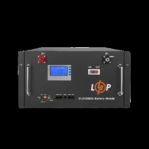 Акумулятор LP LiFePO4 48V (51,2V) - 230 Ah (11776Wh) (Smart BMS 200A) з LCD RM RS485/CAN