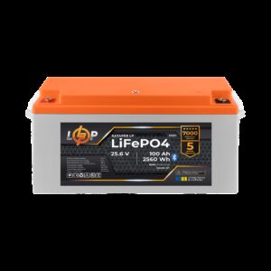 Акумулятор LP LiFePO4 25,6V - 100 Ah (2560Wh) (BMS 100A/50А) пластик Smart BT