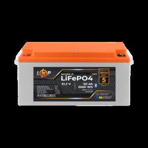 Акумулятор LP LiFePO4 51,2V - 50 Ah (2560Wh) (BMS 80A/50А) пластик Smart BT