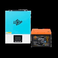 Комплект резервного живлення LogicPower W3000 + літієва (LiFePO4) батарея 1280Wh