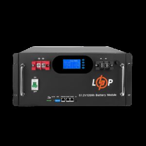Акумулятор LP LiFePO4 51,2V - 120 Ah 6000Wh (Smart BMS 100A) с LCD RM AB RS485/CAN