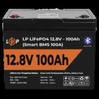 Акумулятор LP LiFePO4 12V (12,8V) - 100 Ah (1280Wh) (Smart BMS 100А) з BT пластик