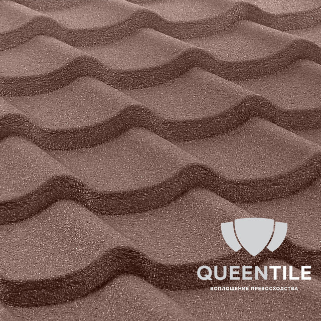Композитна черепиця QueenTile Standard Coffee 3-тайловий
