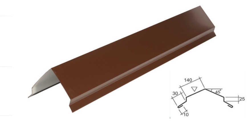 Кінок фігурний No1 ⁇ 0,45 мм ⁇ RAL 8017 ⁇ PE