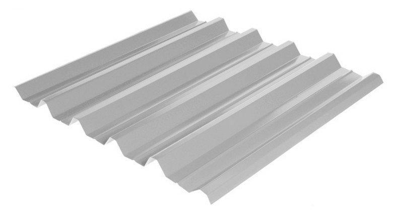 Профільований лист НС-44 несучий RAL 9006 — сріблястий / 0,45 mm / 0,5 мм
