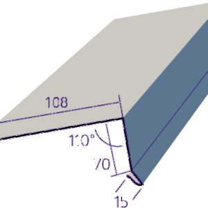 Карнизна планка оцинкована 0,5 мм — крапельник для плоских покрівель