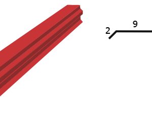 Планка вітрова фігурна 0,5 мм РЕ Ral 3005 2 метри
