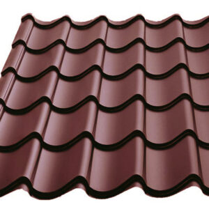 Металочерепиця Металіка 8017 — Monterrey Plus у ЗD зрізі, Standard PEMA 0,45 мм