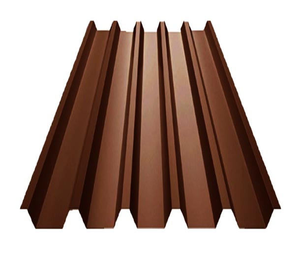 Профнастил ПК-45 (У глянсовому покритті PE 0,45 мм) Ral 8017 коричневий.