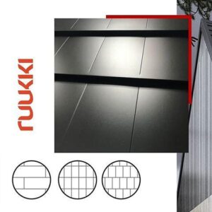 Модульна Черепиця Ruukki ® Hyygge | RR 2H3 | 0,6 mm | SSAB | GreenCoat | Crown BT | 0,341 m2 |