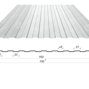 Профнастил стіновий на паркан ПС 8 / 0,45 мм / RAL 9003
