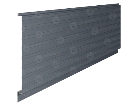 Металосайдинг Стальпанель ТИП — Б RAL 7024 0,5 МАТ