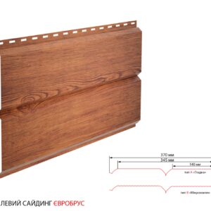 Металевий сайдинг EUROBRUS ⁇ Золотий дуб ⁇ China ⁇ 0,4 мм ⁇
