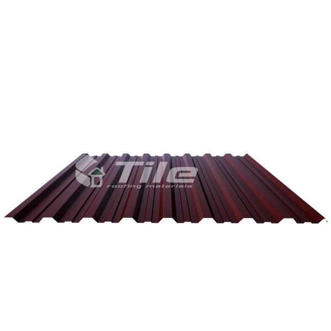 Профнастил Покрівельний Н-20 RAL 8017 (коричневий) PEMA 0,5 мм / Тайл