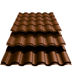 Металочерепиця VALENCIA завод Сталекс 350/20 0,50*1195 PEMA RAL 8017 Італія