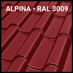 Металочерепиця PEMA RAL 3009 Німеччина ALPINA 0,5 мм Сталекс