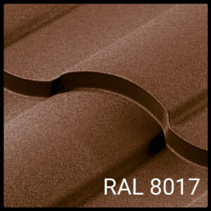 Металочерепиця "Валенсія" PEMA RAL 8017 Німеччина 0,5 мм (Матова)