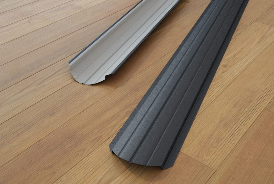 Металевий штакетник 0,5 мм напівкруглий Ral 7024 ( Двосторонній матовий)