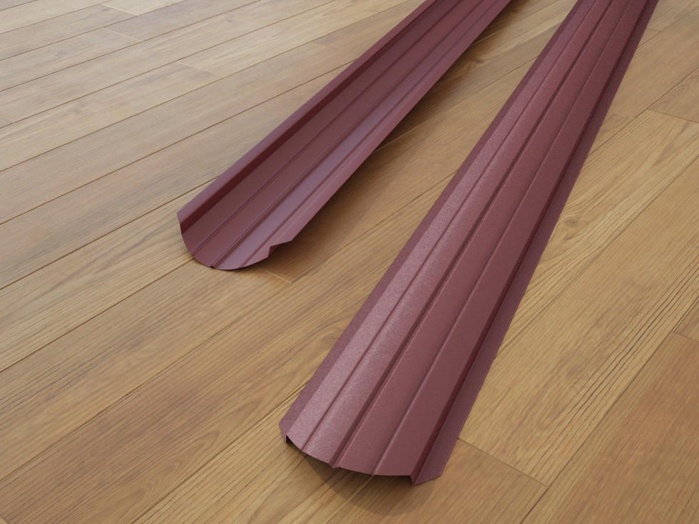 Металевий штакетник 0,5 мм напівкруглий Ral 3005 ( Двосторонній матовий)