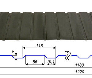 Профнастил для паркану (1,2 метра)