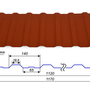 Профнастил Т 18 RAL 8017 / 0,5 мм
