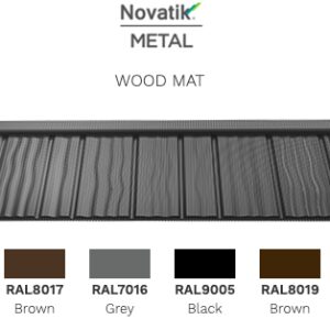 Модульна черепиця Novatik Wood МАТ — Voestalpine 0,5 мм (Австрія) RAL 8019