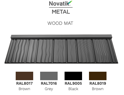 Модульна черепиця Novatik Wood МАТ — Voestalpine 0,5 мм (Австрія) RAL 7016