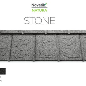 Композитна черепиця Novatik NATURA STONE Dark Moon (чорний)