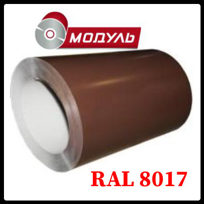 Рулони оцинковані 0,5 мм із глянсовим полімерним покриттям "Модуль Україна" RAL 8017