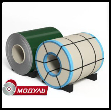 Рулони оцинковані 0,7 мм із глянсовим полімерним покриттям "Модуль Україна"