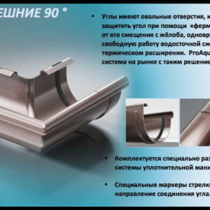 Кут ринви зовнішній 90° ProAQUA Ø 150 мм (Система 150/110)