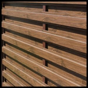 Ламель для забору Ранчо 130 мм / 0,45 мм / РЕМА Темний дуб 0,4 мм